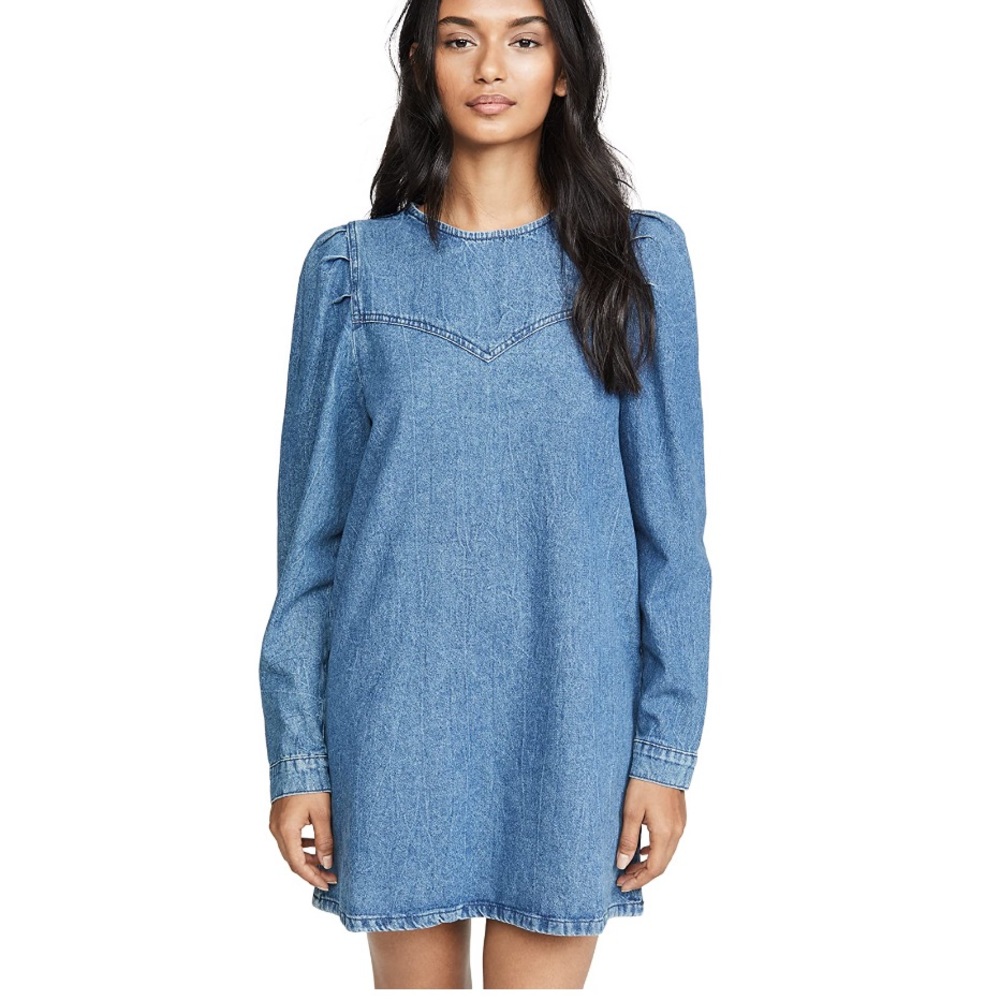 NWT Free People Self Control Denim Mini Dress 12 - Picture 6 of 16